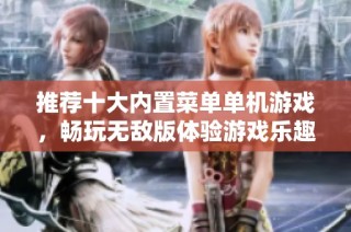 推荐十大内置菜单单机游戏，畅玩无敌版体验游戏乐趣