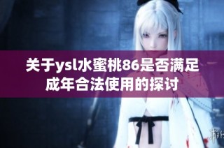 关于ysl水蜜桃86是否满足成年合法使用的探讨