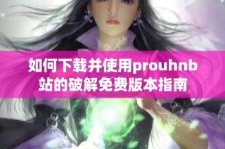 如何下载并使用prouhnb站的破解免费版本指南