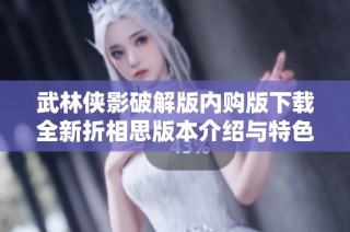 武林侠影破解版内购版下载全新折相思版本介绍与特色分析