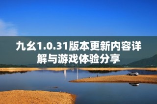 九幺1.0.31版本更新内容详解与游戏体验分享