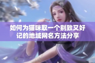 如何为猫咪取一个别致又好记的地域网名方法分享