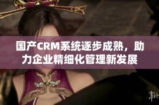 国产CRM系统逐步成熟，助力企业精细化管理新发展