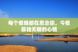 每个夜晚都在思念你，今夜孤独无眠的心情