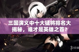 三国演义中十大猛将排名大揭秘，谁才是英雄之首？