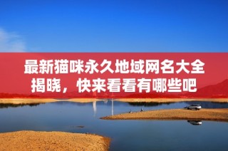 最新猫咪永久地域网名大全揭晓，快来看看有哪些吧