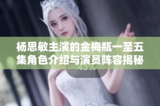 杨思敏主演的金梅瓶一至五集角色介绍与演员阵容揭秘