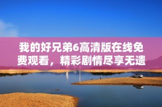 我的好兄弟6高清版在线免费观看，精彩剧情尽享无遗无悔