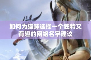 如何为猫咪选择一个独特又有趣的网络名字建议