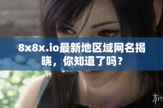 8x8x.io最新地区域网名揭晓，你知道了吗？