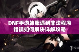 DNF手游韩服遇到非法程序错误如何解决详解攻略