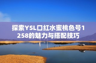 探索YSL口红水蜜桃色号1258的魅力与搭配技巧