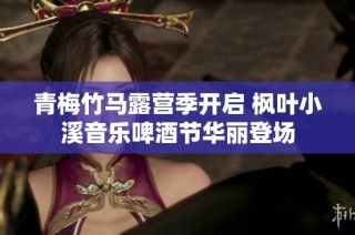 青梅竹马露营季开启 枫叶小溪音乐啤酒节华丽登场