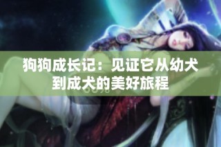 狗狗成长记：见证它从幼犬到成犬的美好旅程