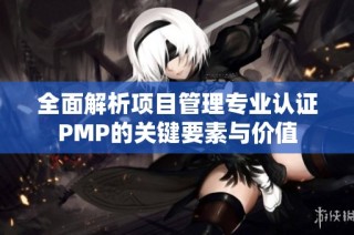 全面解析项目管理专业认证PMP的关键要素与价值