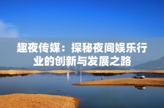 趣夜传媒：探秘夜间娱乐行业的创新与发展之路