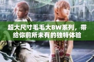 超大尺寸毛毛大BW系列，带给你前所未有的独特体验