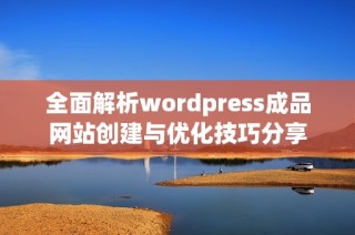 全面解析wordpress成品网站创建与优化技巧分享