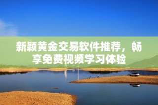 新颖黄金交易软件推荐，畅享免费视频学习体验