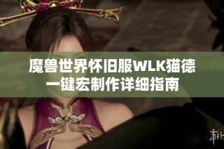 魔兽世界怀旧服WLK猫德一键宏制作详细指南