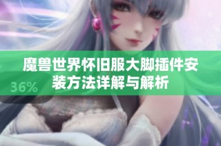 魔兽世界怀旧服大脚插件安装方法详解与解析