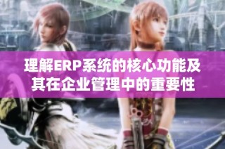 理解ERP系统的核心功能及其在企业管理中的重要性