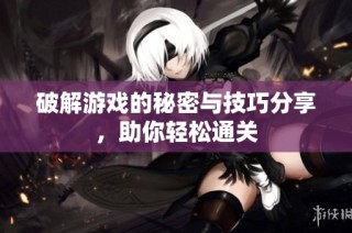 破解游戏的秘密与技巧分享，助你轻松通关