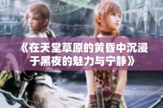 《在天堂草原的黄昏中沉浸于黑夜的魅力与宁静》