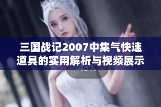 三国战记2007中集气快速道具的实用解析与视频展示