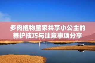 多肉植物皇家共享小公主的养护技巧与注意事项分享