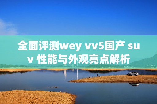 全面评测wey vv5国产 suv 性能与外观亮点解析