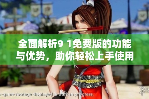 全面解析9 1免费版的功能与优势，助你轻松上手使用攻略