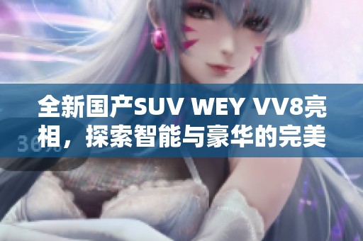 全新国产SUV WEY VV8亮相，探索智能与豪华的完美结合