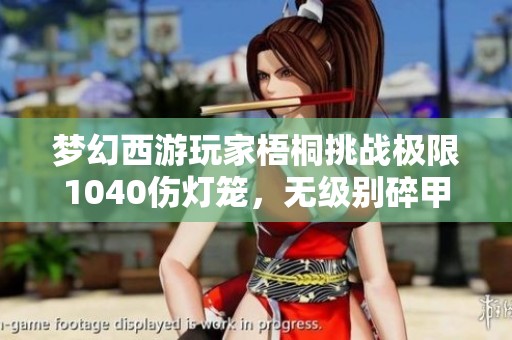 梦幻西游玩家梧桐挑战极限1040伤灯笼，无级别碎甲扇子市场价值分析