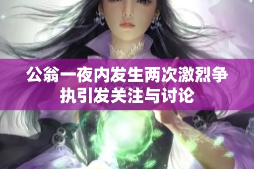 公翁一夜内发生两次激烈争执引发关注与讨论