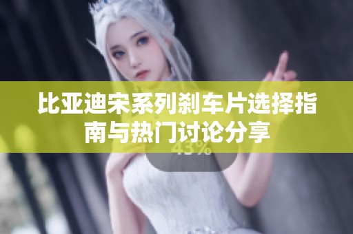 比亚迪宋系列刹车片选择指南与热门讨论分享