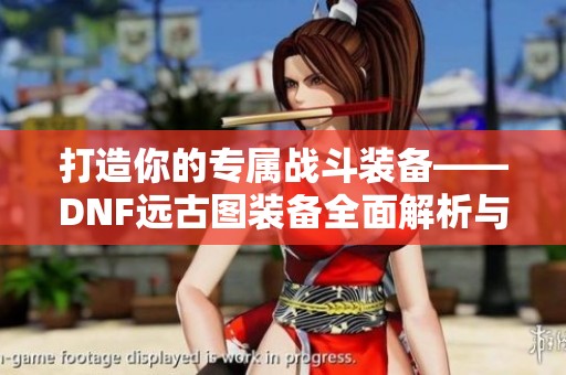 打造你的专属战斗装备——DNF远古图装备全面解析与攻略