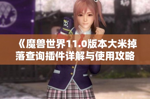 《魔兽世界11.0版本大米掉落查询插件详解与使用攻略》