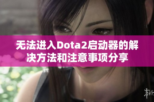 无法进入Dota2启动器的解决方法和注意事项分享
