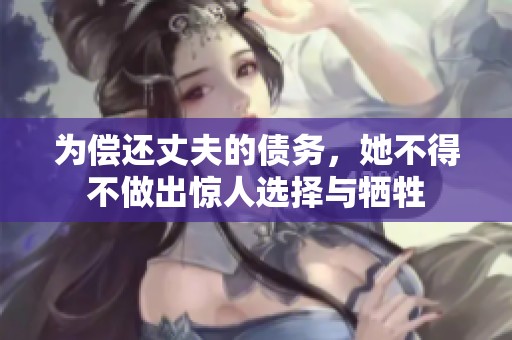 为偿还丈夫的债务，她不得不做出惊人选择与牺牲