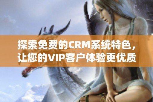探索免费的CRM系统特色，让您的VIP客户体验更优质