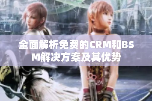 全面解析免费的CRM和BSM解决方案及其优势