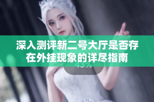 深入测评新二号大厅是否存在外挂现象的详尽指南