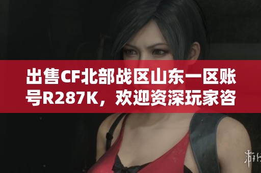 出售CF北部战区山东一区账号R287K，欢迎资深玩家咨询
