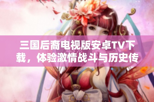 三国后裔电视版安卓TV下载，体验激情战斗与历史传奇