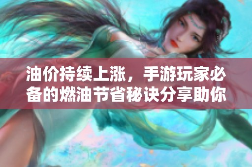 油价持续上涨，手游玩家必备的燃油节省秘诀分享助你畅享游戏乐趣