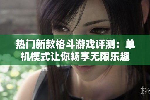 热门新款格斗游戏评测：单机模式让你畅享无限乐趣
