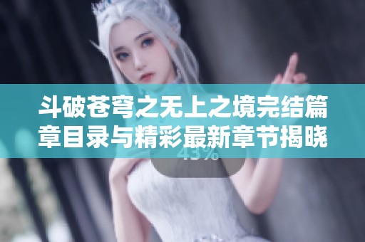 斗破苍穹之无上之境完结篇章目录与精彩最新章节揭晓