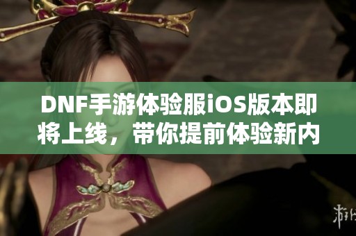 DNF手游体验服iOS版本即将上线，带你提前体验新内容