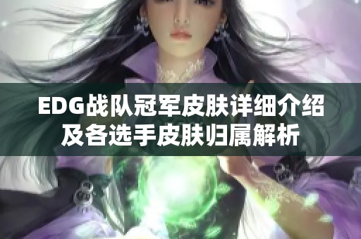 EDG战队冠军皮肤详细介绍及各选手皮肤归属解析